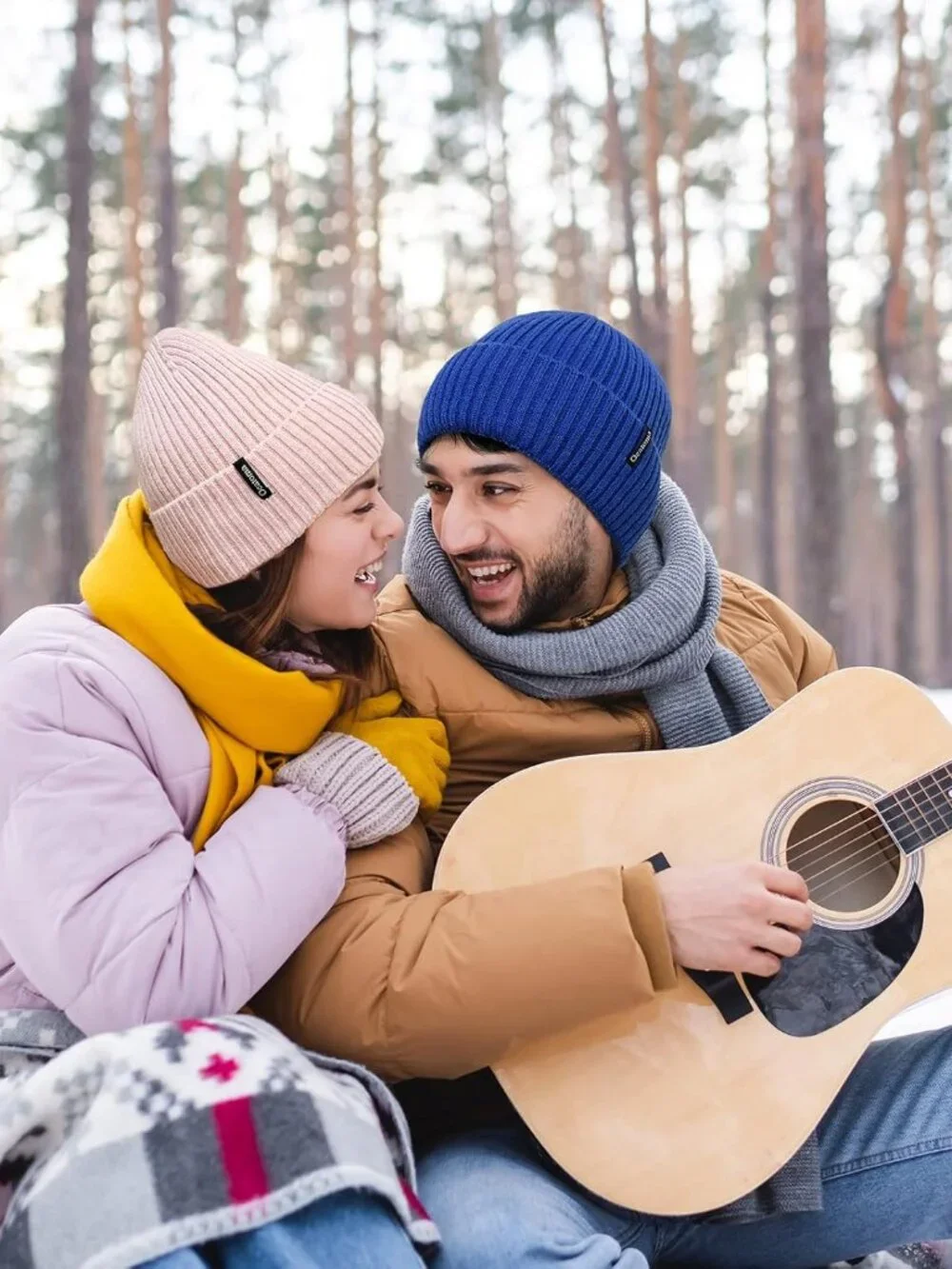 Unisex Gray Camel Warm Knit Winter Pull-On Cuffed Beanie Classic Ski Skull Cap - Picture 6 of 6